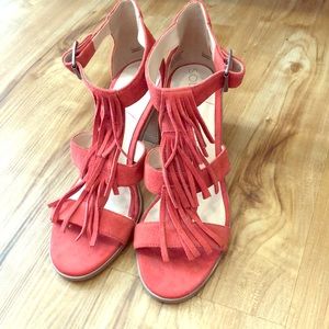 Sole Society Delilah Fringe Sandal Like New